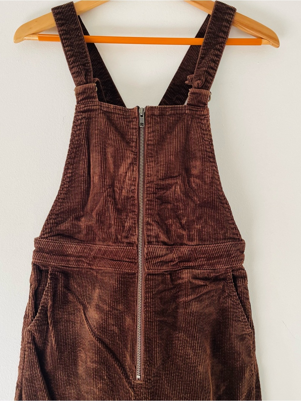 Rolla's Brown Corduroy Eastcoast Flare Zip Front Overalls 28